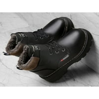 Tenmi Boys Casual Winter Cipele Hodanje Neklizajuće vodootporno Vanjski komfor za čizmu crno 6,5y
