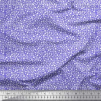 Soimoi Purple Poliester Crepe Tkanini Neravnomjerne tačkice Ispis tkanine uz dvorište Široko