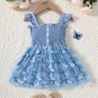 TODDLER Baby Girls Haljina Dječja proljetna ljeto Print Ruffle Tulle Butterflyness Princess haljina