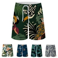 Odeerbi ljetne kratke hlače za muškarce 3D ispis prozračnih morskog odmora za odmor plaže za odmor plivajućim ormarićima narančasta