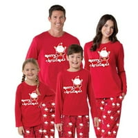 Crveni božićni snjegović pidžama, koji odgovaraju božićnim PJS-om, odgovarajućim odijelima za porodicu