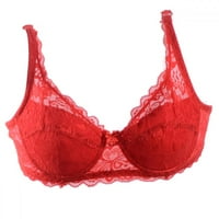 Wpwxin Women Sexy Buctur Up grudnjak Underwire Cup Čipka Brussiere Donje rublje-Red40B