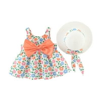 Toddler Baby Girls Havajska havajska haljina + šešir bezbednosne, rođendanska rođendanska odjeća na