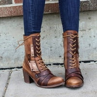Čišćenje odobrenja Online ponude za ženske cipele Laceing Mid Heel zakovice patentne cipele sa modnim cipelama