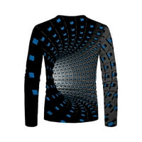 Ayolanni Muška unise dnevna majica 3D gradijentna gradijent boje Vertigo grafički otisci Geometrija