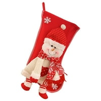 Virmaxy Prodaja modnih božićnih čarapa poklon torba Božićni uzorak Božićna dekoracija crvena