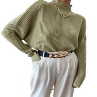 Puloveri Casual uzorak obični štand ovratnik dugih rukava ženski džemperi