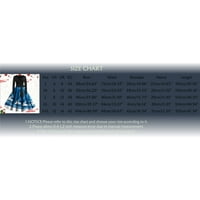Puawkoer božićna ženska CL IC čajna haljina s dugim rukavima V vrat haljina s kaišom ljuljačka ručna