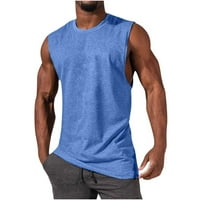 Oalirro muns rezervoar za vježbanje na vrhu pulover bez rukava za muškarce casual blue xxl