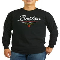 Cafepress - Bostonska skripta - tamna majica s dugim rukavima