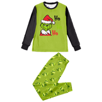 Porodica koja odgovara Božićne pidžame Merry Božić Claus Cartoon Zelena tiskana dječja djeca-djecu-za