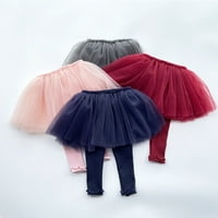 0-5T Djevojke za dijete Djevojke Dance Bezleke Klintne gamaše Hlače sa mrežama MESH CALCE ruffle suknja
