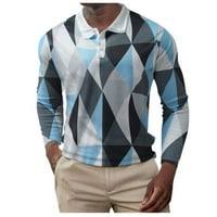 Loopsun Fleece jakna Muška boja blokiranje rever gumba gore majice s dugim rukavima
