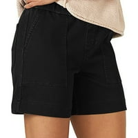 Žene planinarske kratke hlače Ležerne prilike za ljeto Plus veličine High struk Atletski kratke hlače Trenirajte kratke hlače sa džepovima