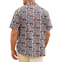 4. jula muška havajska majica USA Nacionalna zastava grafički otisak majica ovratnik 3D Print Vanjski ulica kratki rukav Ispis odjeće Vintage Sports Casual Ljeto