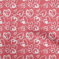 Onuone pamučni dres crvene tkanine Valentinovo srce šivaći materijal za ispis tkanine sa dvorištem širom