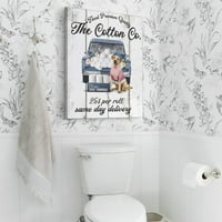 Dekor u kupaonicu Art. Pamuk CO TRUCK TRUCK RID Znak Print Norina platnena slika Seoska kuća u kupaonici