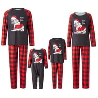 Kupretty Porodica Odgovara odjeću roditeljski božićni crtani pas ispis pantalat za majice Xmas pidžamas