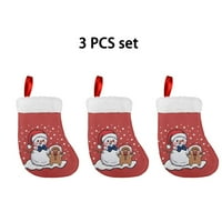Snowmen Print Mini Božićne čarape Božićne stablo Čamac Ukrasi Xmas Viseće ukrašavanje čarape
