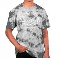 Muška USCAPE odjeća siva Iowa Državni cikloni Crna kristalna majica Tie-Dye