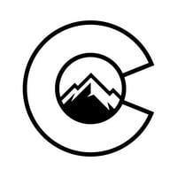 Colorado Flag C s planinama naljepnica naljepnica Die Cut - samoljepljivi vinil - Vremenska zaštitna