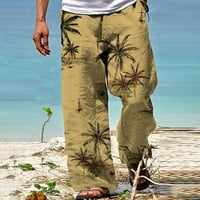 Muški teretni kratke hlače Muški modni ležerni otisnuti džep čipke za hlače Velike veličine hlače pantalone