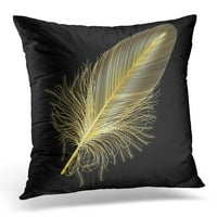 Ljepota šareno zlato pero crno bijelo crtanje ptica jastučna jastučna jastučna kasu za jastuk