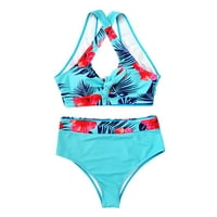 Twifer Tankini kupaći kostimi za žene Žene Cvjetni print Push up Dvodijelni bikinis kupaći kostimi kupaći kostimi