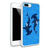 Hammerhead morski psi koji plivaju u okeanu zaštitni vitak hibridni gumeni kafići za jabuku Apple iPhone Plus