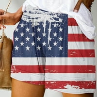 Ženske kratke hlače, žene Ljetne kratke hlače Dan nezavisnosti Štorke za ispis Kratke hlače Ležerne