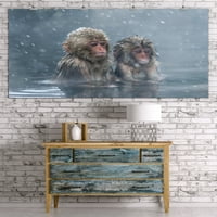 Snežni majmuni, japanski makavi u vodi