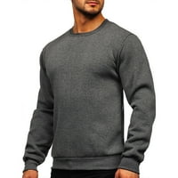 Slaba ušteda za tagold muške zimske vrhove, muški dugi rukav okrugli vrat čvrstog dukserišta pulover