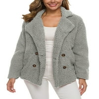 LUMENTO ŽENE FUZZY FLEECE COATS CLOPL ZIMSKE OTVORE JAKOVE PLUS MESE FLUFFY CARDIGAN DUGE SA POKRETNIM