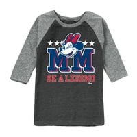 Disney - Minnie miš - Budite legenda - grafička majica za mlade Raglan