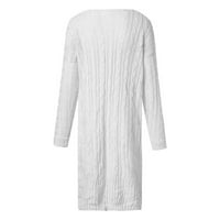 Pad džempera za žene moderne fit džemper kardigan za odmor posad vrata Cardigan džemper bijeli 2xl