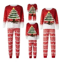 Qiylii Porodica koja odgovara Božićne pidžame, noćna odjeća za spavanje s dugim rukavima za parove djeca
