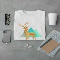 Majica od poligonalnih jelena i planina Muškarci -Mage by Shutterstock, muški medij