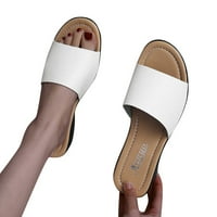 Kućni papuče za žene modne proljetne i ljetne žene papuče klinove sandale casual pune boje velike veličine otvoreni nožni prst
