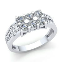 1.5carat okrugli rez dijamant muški klaster klasični godišnjički angažman prsten čvrsto 14k ruža, bijelo ili žuto zlato IJ si2