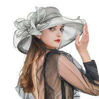 Baccov dodaci Žene Ljetna haljina šešira široki list cvijet mladenka za tuširanje šešira za sunčanje šešir na plaži Sun Hats Grey