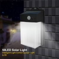 Solarna svjetla za vanjska, LED vanjska svjetlost Vodootporna LED solarna pametna PIR senzor zida vanjskim