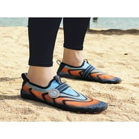 Sanviglor Womens Muška cipela za plažu Brzo sušenje Aqua čarape Surf Vodene cipele Vježba lagana ne listična stana Comfort Basefoot plavi 8.5