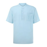 Muški ljetni pamučni gumb kratki rukavi Modna velika bluza TOP TRIM OM MANSEWEW majica