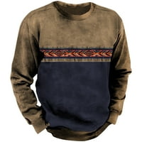 Modni brendovi muškarci majice dugih rukava za čišćenje troškova-efektivni grafički pulover Henley opušteni fit pulover Novi dolazak poklon prihvatljiva smeđa 3xl