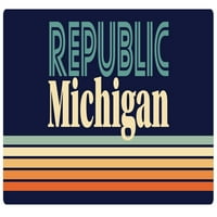 Republic Michigan Vinyl naljepnica za naljepnice Retro dizajn