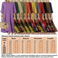 Beiwei Dame casual a line sandress crew vrat Flowy Maxi haljine Ženske partiju za šivanje u boji duga
