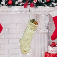 Kućno uređivanje Wood Pletena vuna Kućni zid Dekoracija Candy Bag Sock rukava Dijamantna torba Sock Viseća dekoracija Božićna rukavica s rukavima Veliki b O1748