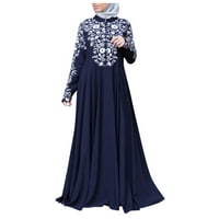 Puawkoer Maxi Jilbab Abaya Haljina Arapske šibljenje Žene Kaftna haljina Čipka Ženska haljina Ženske