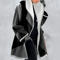 Gubotare ženske kapute ženske klasične-fit punog zip tunika dugim dugim kaputima