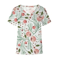 Patlollav Žene Ljeto V-izrez Kratki rukav Ispiši ležernu majicu Bluza